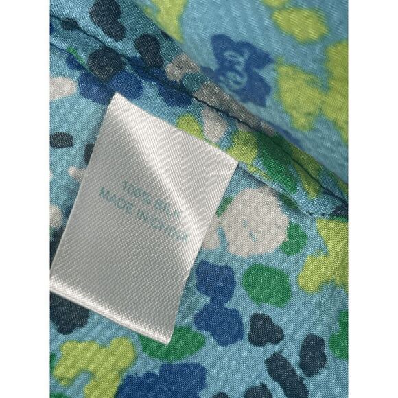 Lilly Pulitzer Blouse Top Women's Size 0 Multicolor 100% Silk V-Neck 3/4 Sleeves - Picture 5 of 7